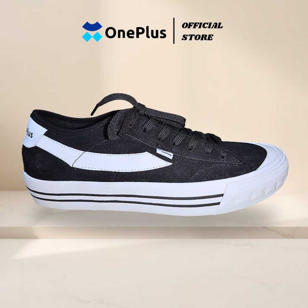 Delta Street - Hitam Strip Putih | Sneakers Kasual Kets Sepatu Cewe Sneaker Cowo Original Terbaru