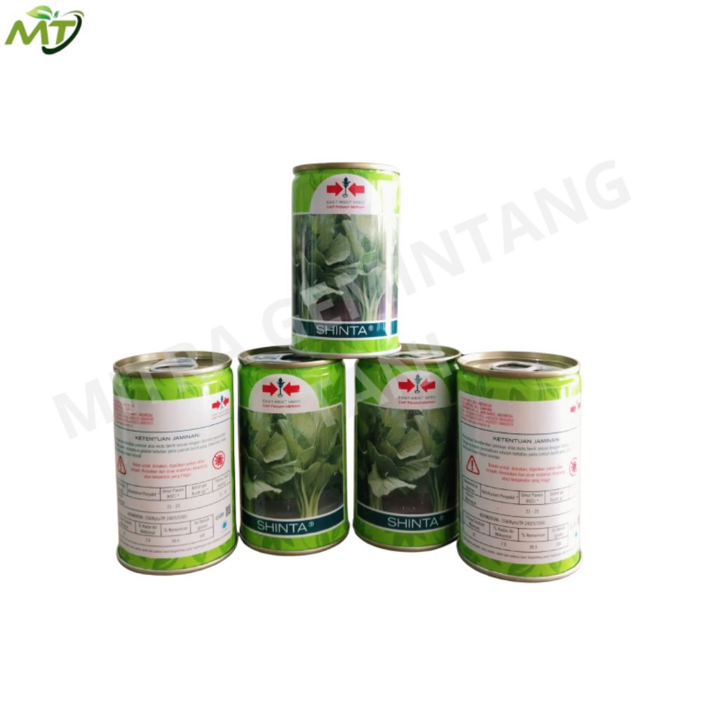 Benih Sawi Caisim Shinta 100gram Kaleng Cap Panah Merah