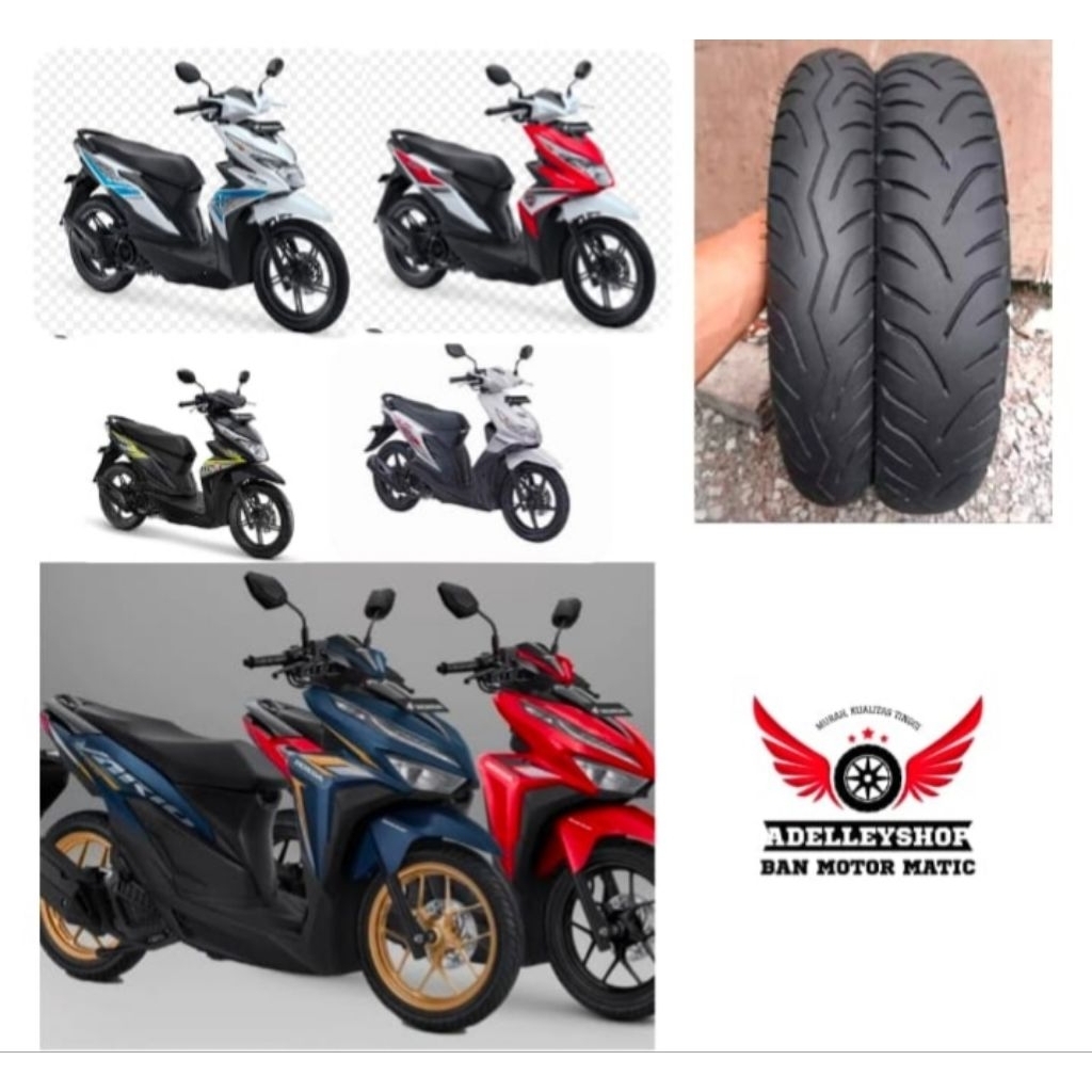 Ban matic IRC tubless ring 14 ukuran 80/90 90/90 100/80 untuk jenis motor Honda beat fi beat deluxe 