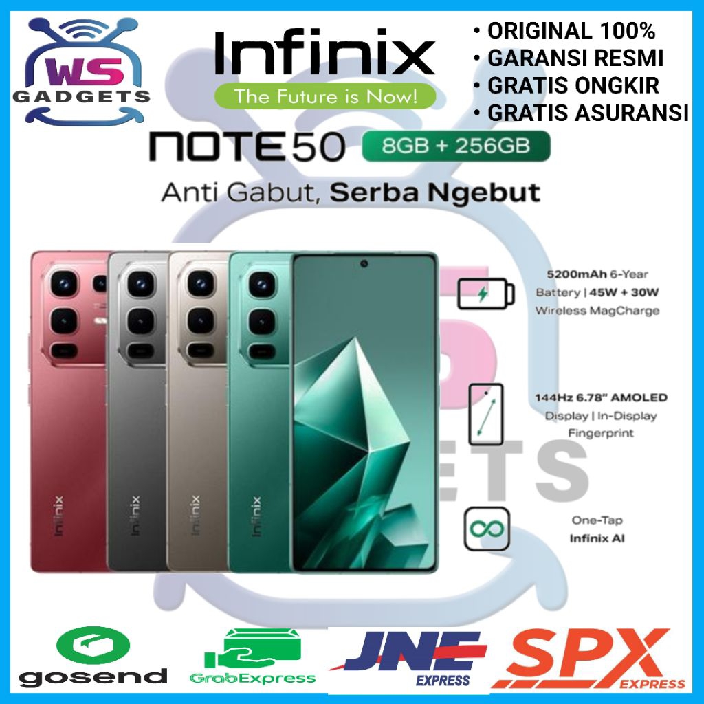 Infinix Note 50 NFC Ram 8/256GB Garansi Resmi