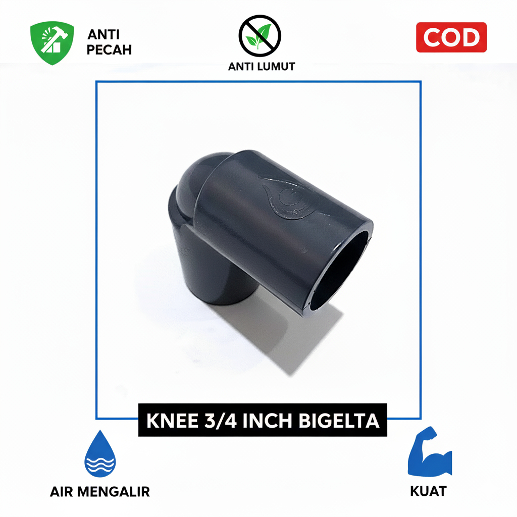 Knee 3/4 in PVC / Keni 3/4" Elbow 3/4" L Pipa Paralon / sambungan pipa paralon L