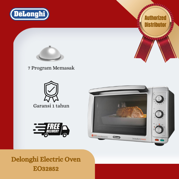 DeLonghi EO32852 Electric Oven Pemanggang Pemanas EO 32852 Silver