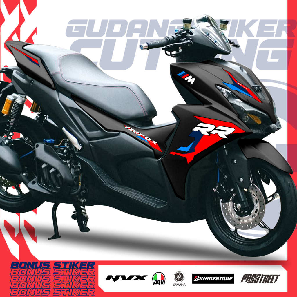 STRIPING AEROX ALPHA NEW NEO TURBO STIKER BMW LIVERY STICKER NVX HIGHQUALITY