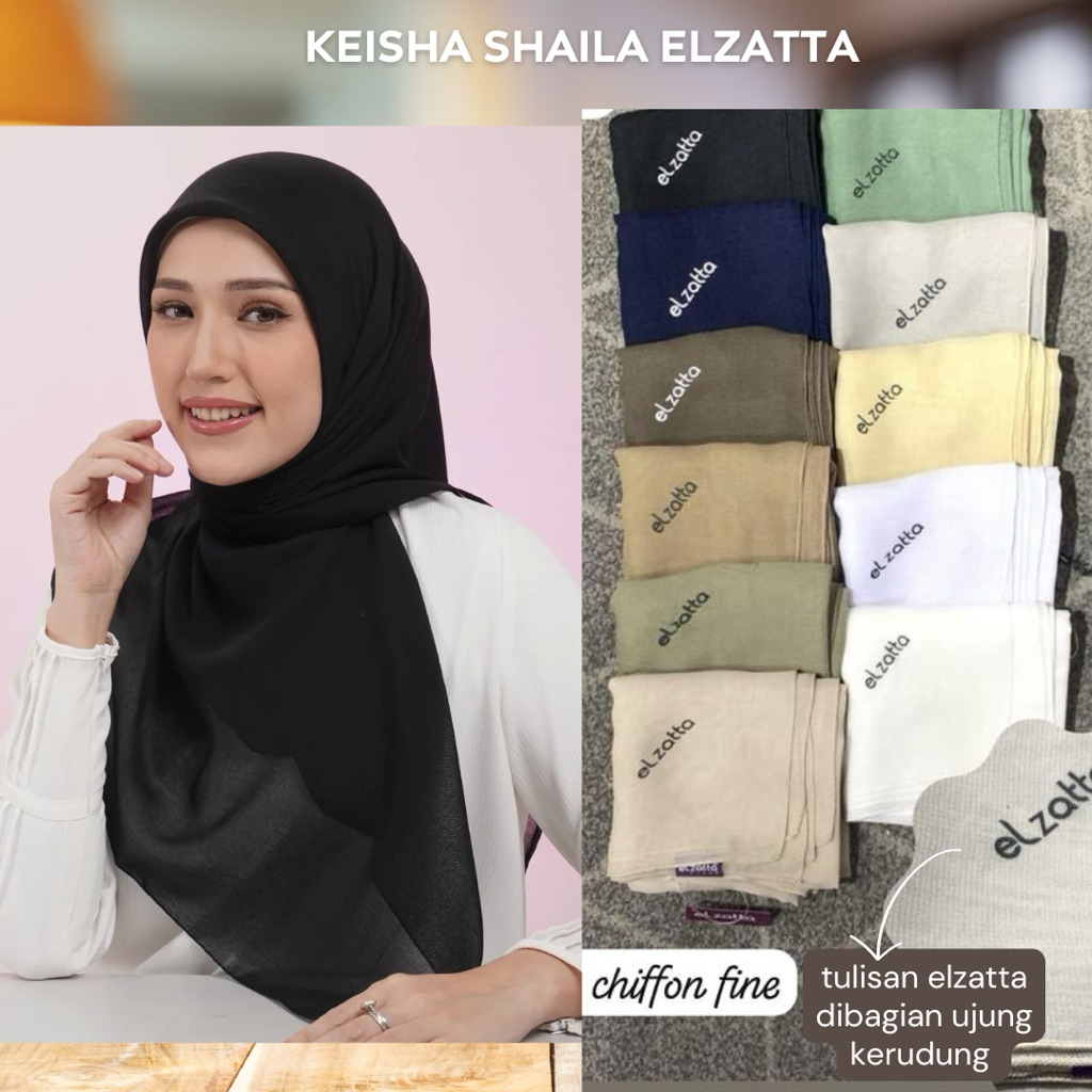 Keisha Shaila Elzatta - kerudung polos elzatta
