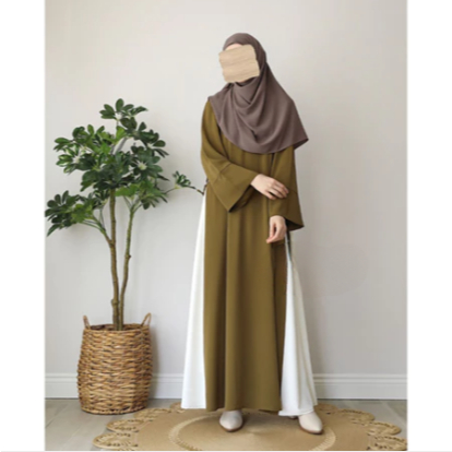 Gamis Samira – Gamis Hitam Wanita Remaja OOTD Korean Style Tali Pinggang Elegan Kekinian
