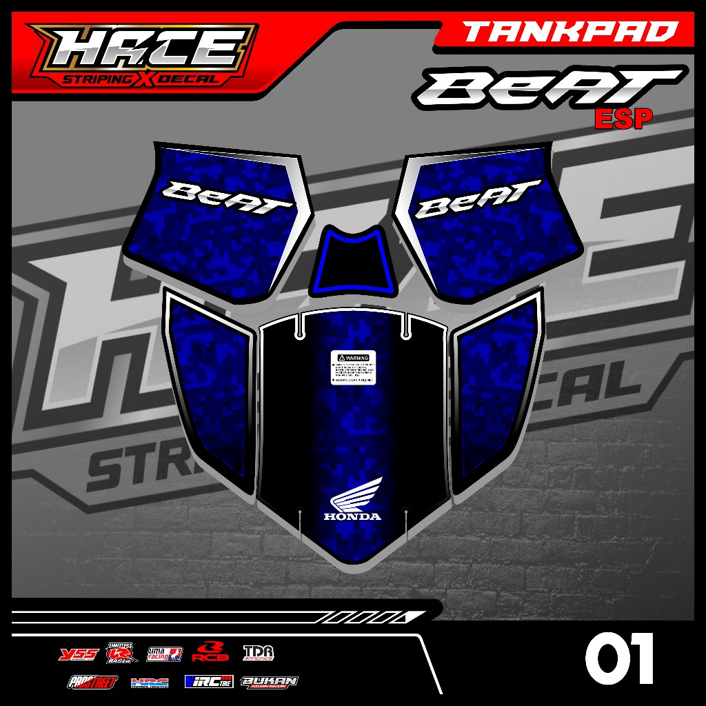 01 STICKER TANKPAD DASBOR BEAT ESP - STIKER TANKPAD DASBOR BEAT ESP