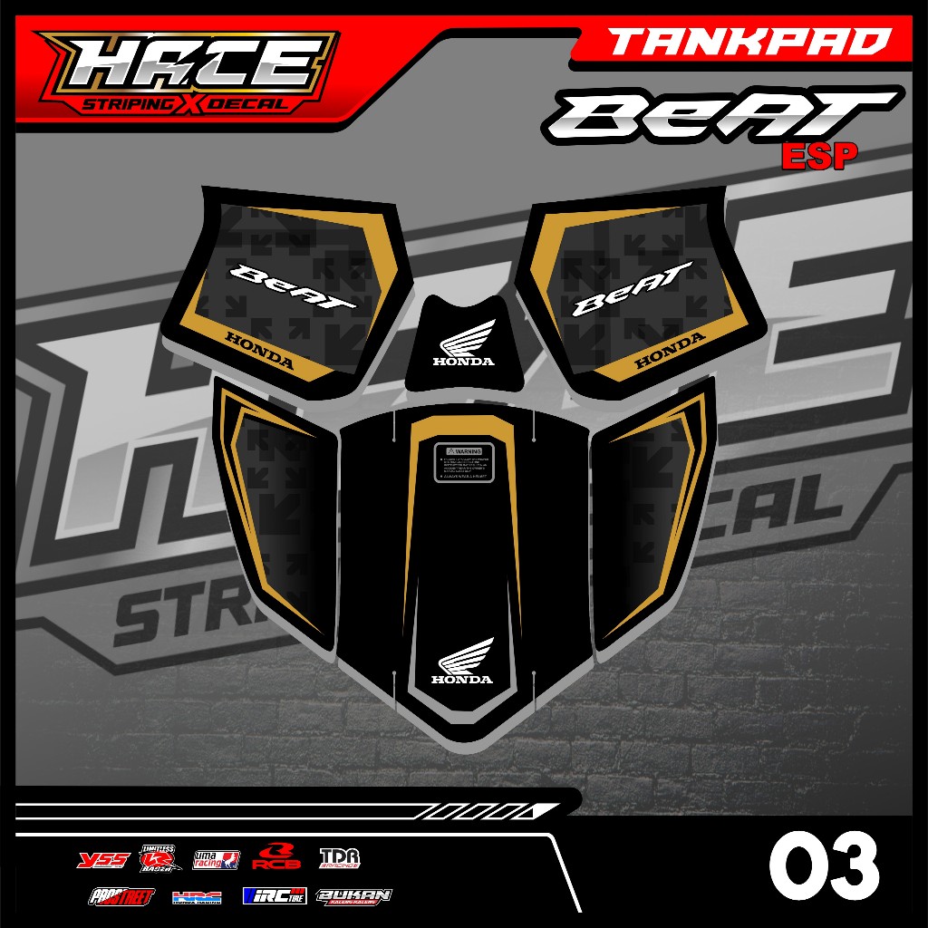 03 STICKER TANKPAD DASBOR BEAT ESP - STIKER TANKPAD DASBOR BEAT ESP