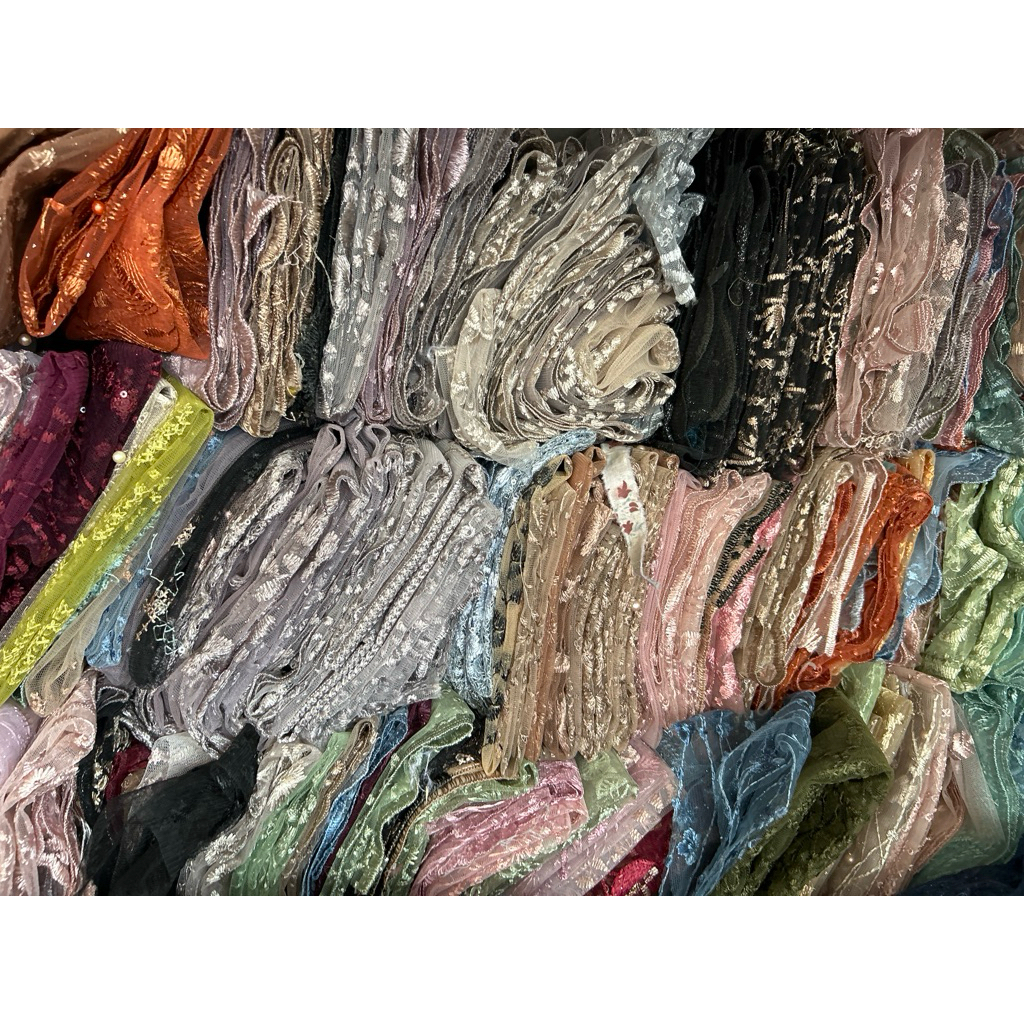 OBRAL PERCA BRUKAT CORNELI TILE BORDIR TERMURAH BROKAT KAIN MURAH