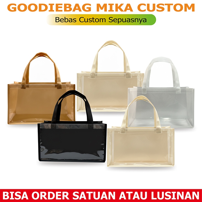 CUSTOM Goodie bag / tas mika / hampers brownis / wadah brownis