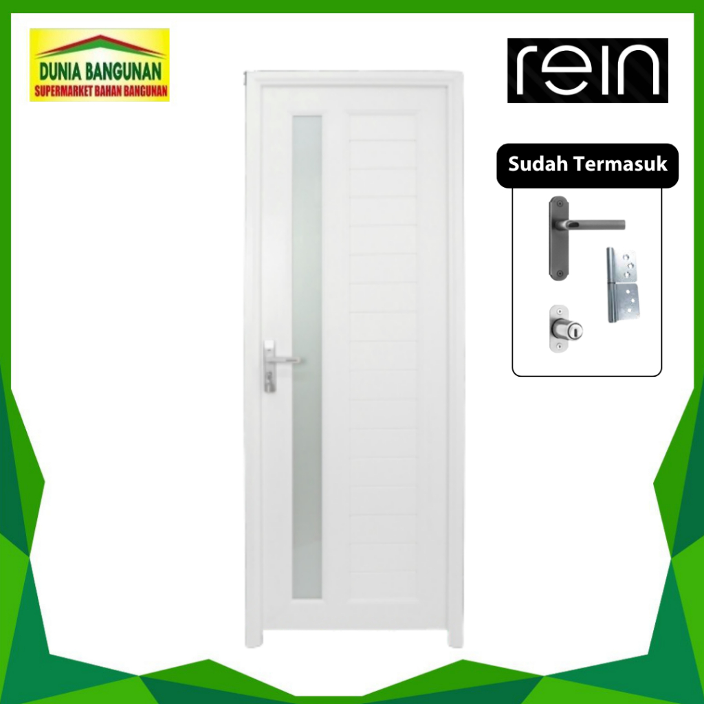 Pintu UPVC Kamar Mandi Rein UP 02 Pintu UPVC 200X70 cm Pintu Putih Minimalis