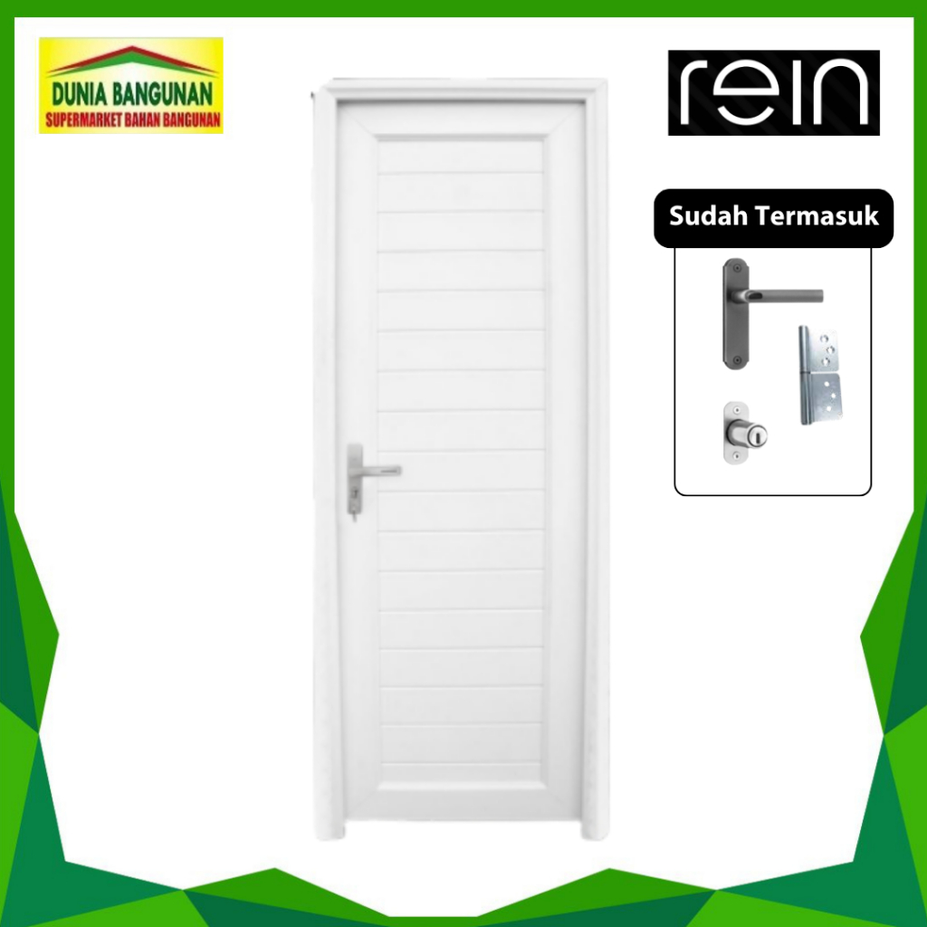 Pintu UPVC Kamar Mandi Rein UP 01 Pintu UPVC 200X70 cm Pintu Putih Minimalis