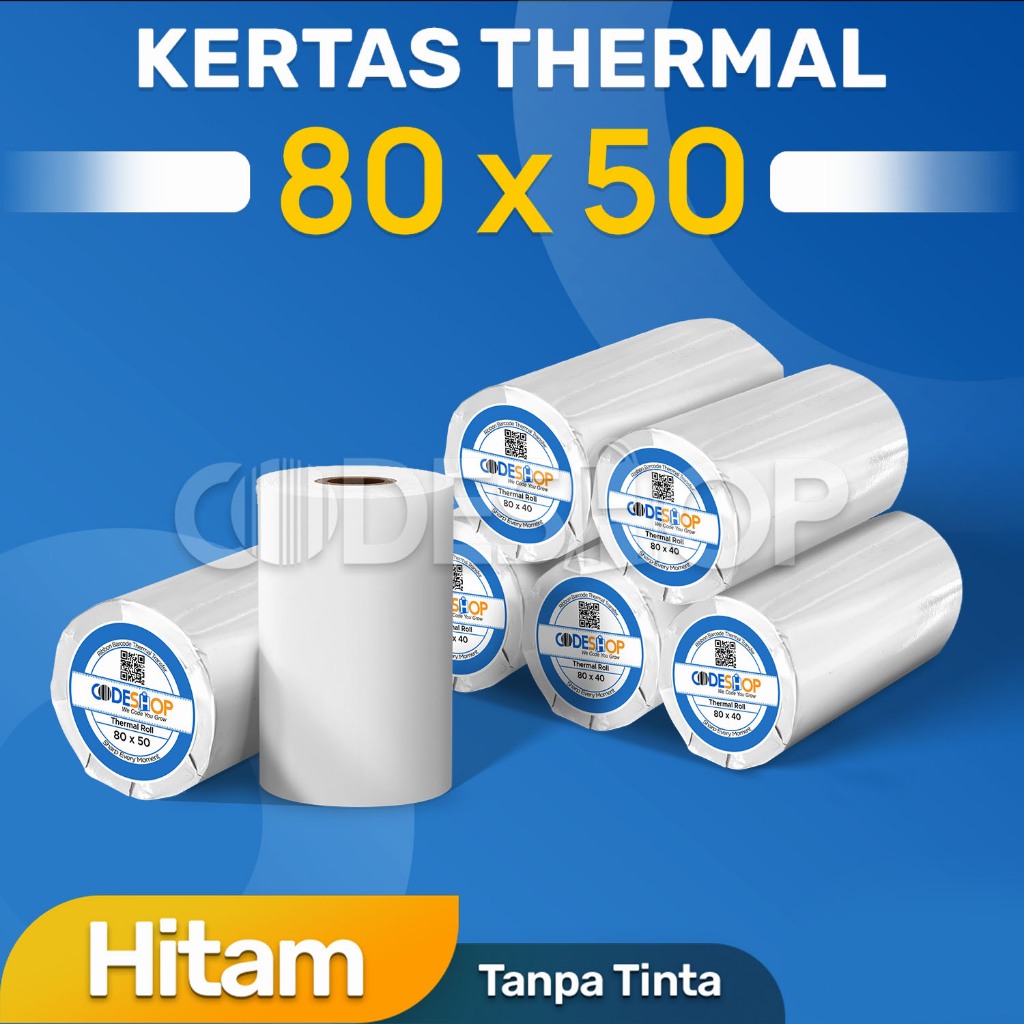 Kertas Kasir 80x50 Kertas Thermal Paper Thermaroll 80 MM X 50 M