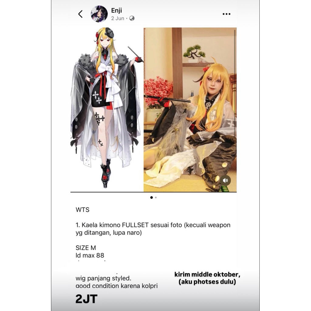 KAELA KOVALSKIA KIMONO COSPLAY KOSTUM