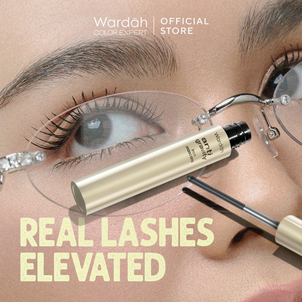 NEW WARDAH Mascara Anti-Gravity Iron Mascara Natural Volumizing - Lengthening Mascara Lentik 24 Jam 
