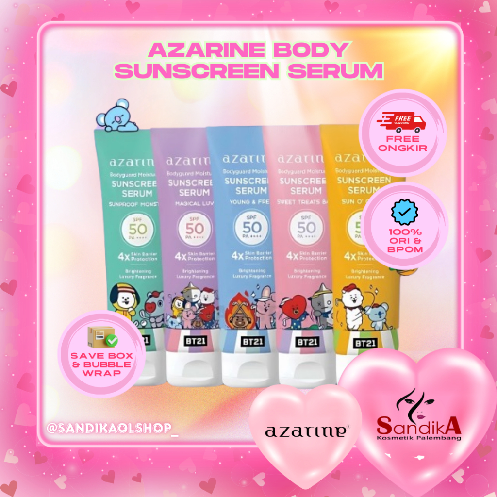 AZARINE BT21 Body Guard Moisturizer Sunscreen Serum SERIES 100ml - Sun Screen