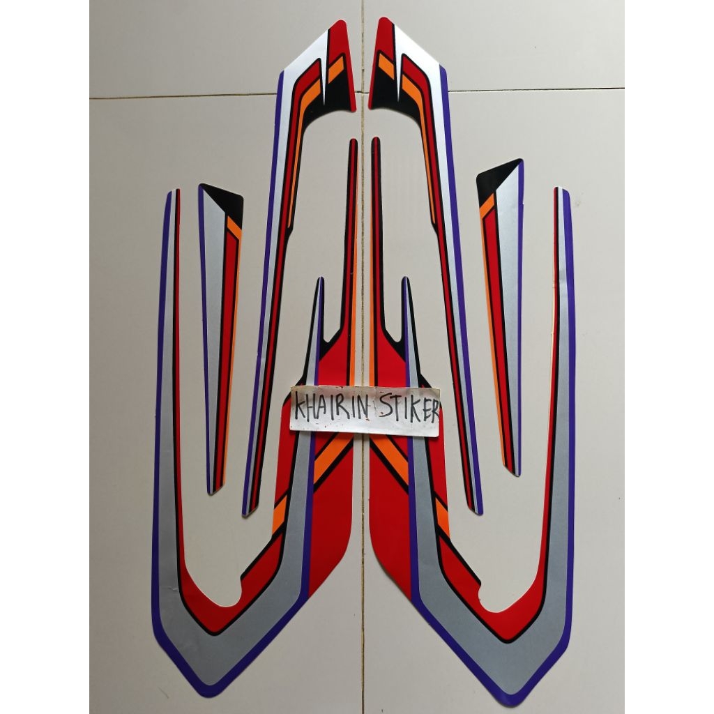 striping stiker RX s spesial 1994 hitam merah