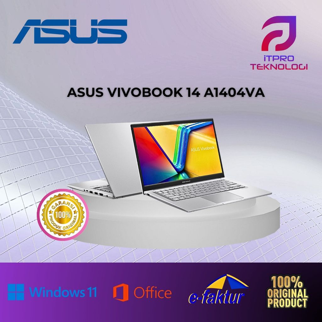 ASUS VIVOBOOK 14 A1404VA Core I7-1355 16GB TB 14" FHD VIPS W11+OHS+M365B