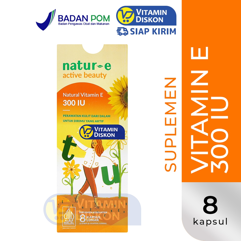 NATUR-E ACTIVE BEAUTY NATURAL VITAMIN E 300 IU | Kesehatan Kulit, Menghaluskan, Melembapkan, Antioks