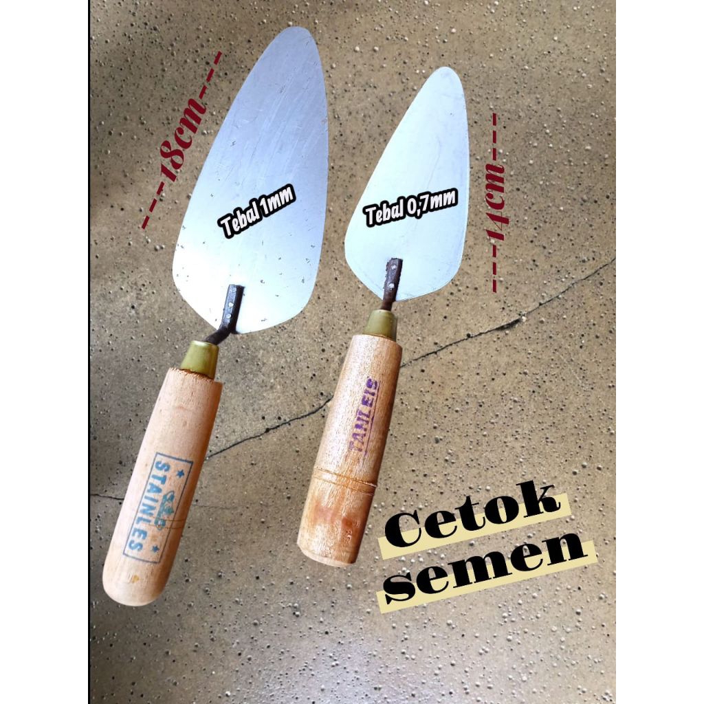 TERMURAH cetok stainless - cetok semen - sendok semen galur