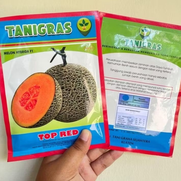 Benih Melon Top Red isi 500an biji exp 2027