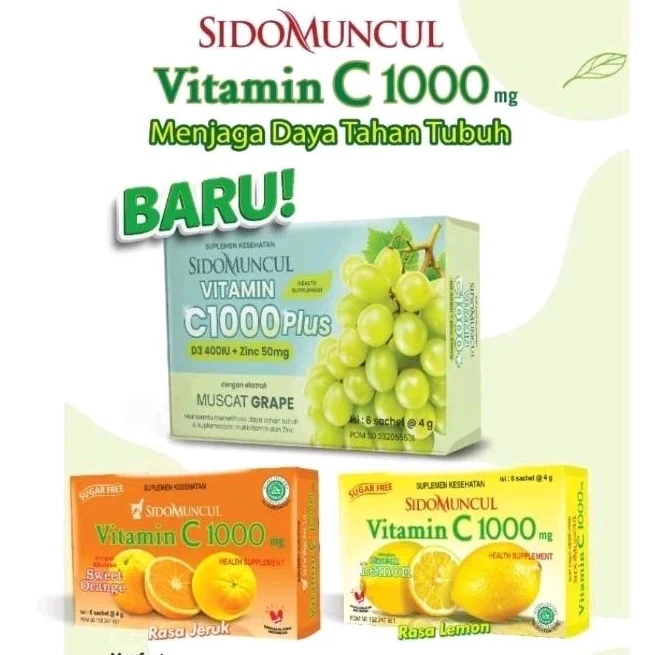 Sido Muncul Vit C 1000 Lemon / Jeruk / Anggur Muscat
