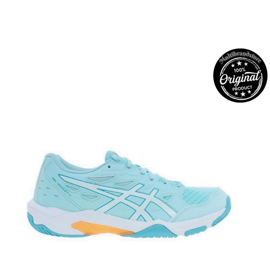 sepatu Badminton Asics GEL-ROCKET 11 ST Women's Badminton Shoes - Blue