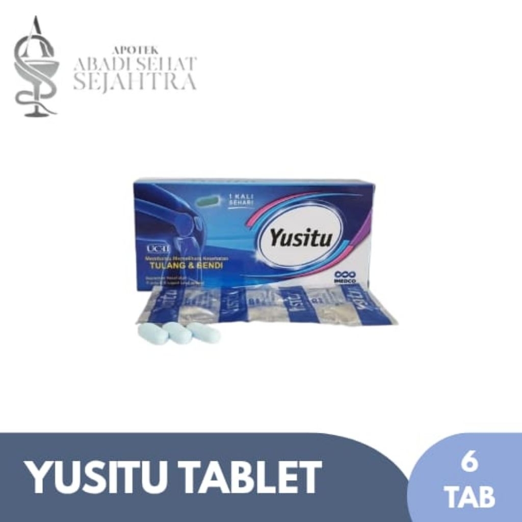 Yusitu – Suplemen Tulang & Sendi Lengkap untuk Pengapuran / Osteoathritis | UC-II, Kalsium, Vit D, C