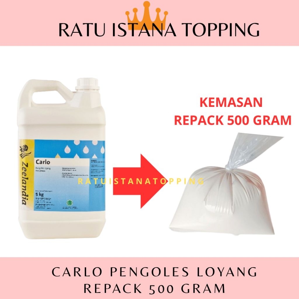 CARLO PENGOLES LOYANG 500 GRAM REPACK OLES LOYANG KUE KERING BOLU ANTI LENGKET