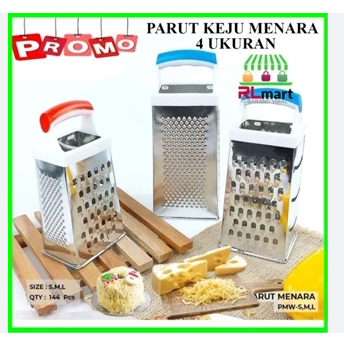 PARUTAN KEJU / PARUTAN MENARA SERBAGUNA / PARUTAN WORTEL TIMUN SAYUR - PARUTAN STAINLESS 4 SISI