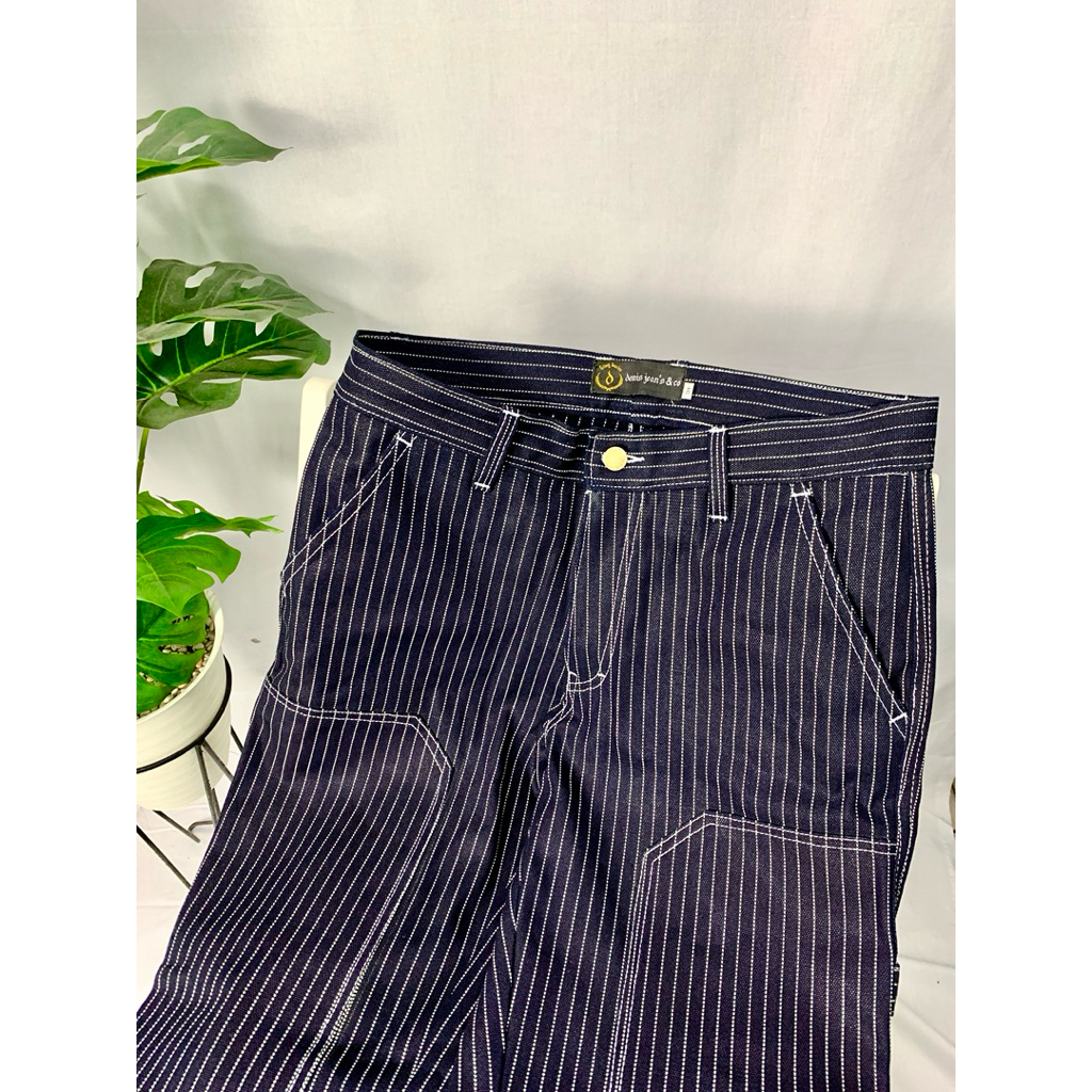 Celana denim wabash 10oz cargo skena/celana gombrong