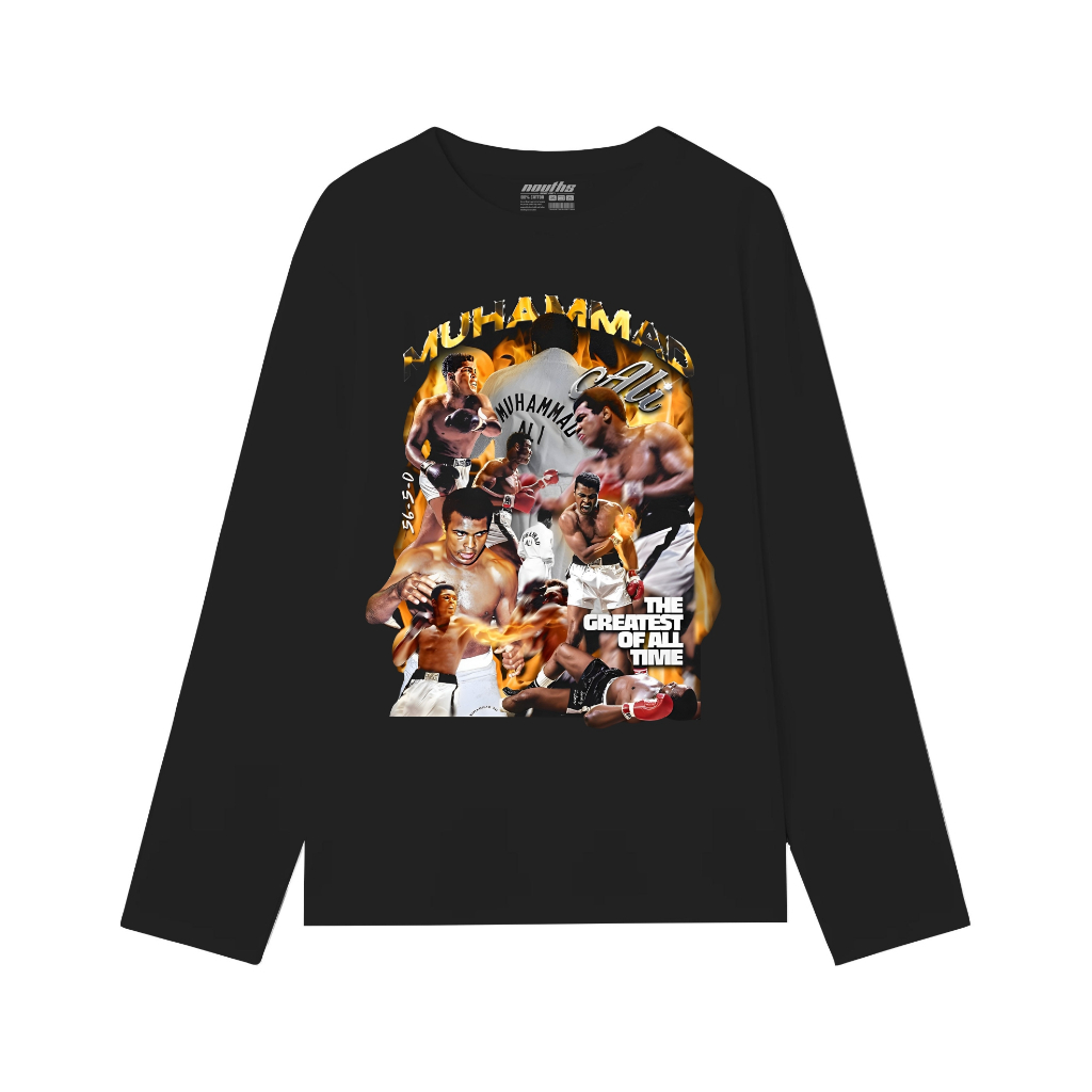 Nouths Tshirt Lengan Panjang  Muhammad Ali Bootleg Cotton Combed 24s  Unisex