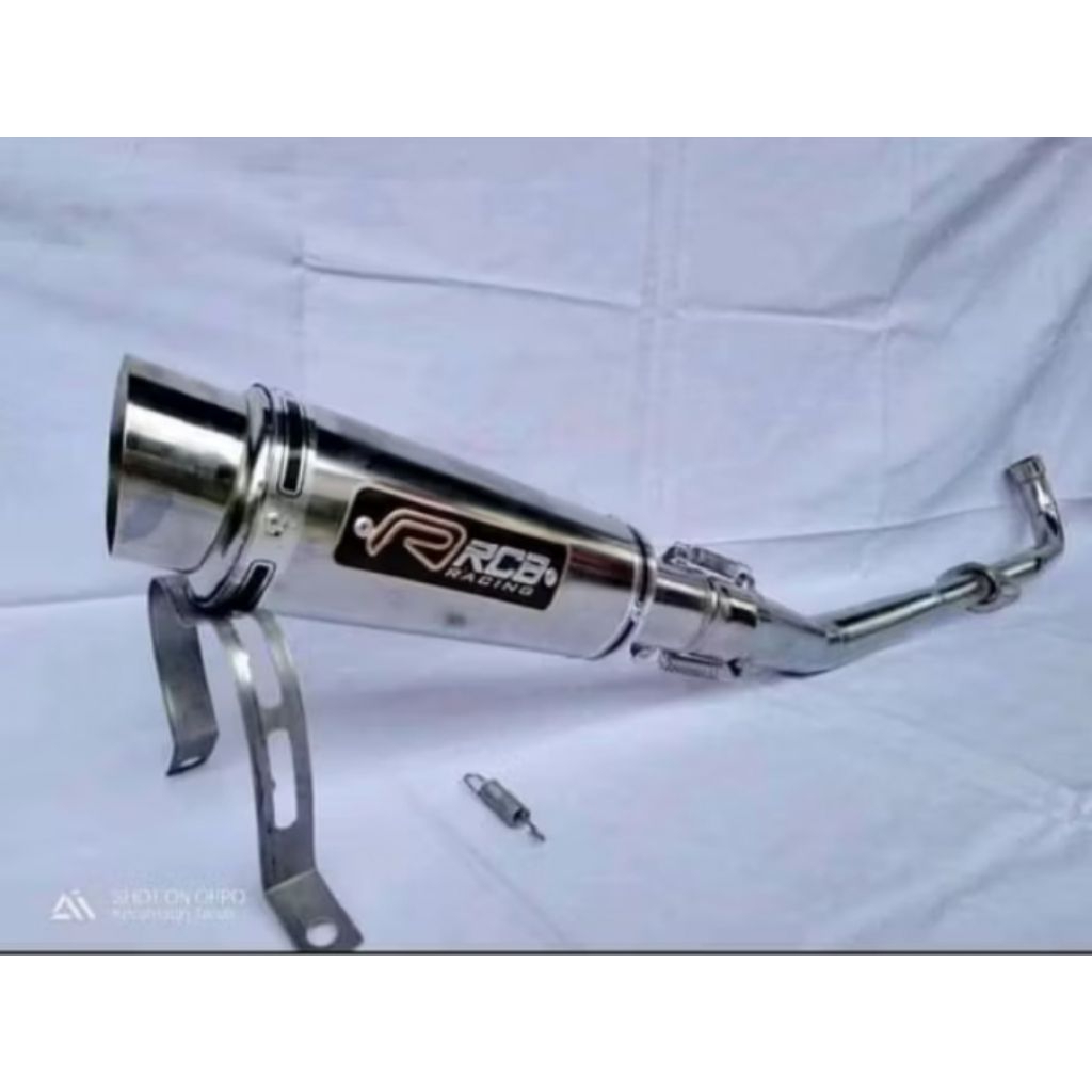 KNALPOT RACING RCB TYPE GREEN.SUPRA 110 X FIT FIT NEW.LEGENDA PRIMA VIN C70 VEGA R ZR JUPITER Z.