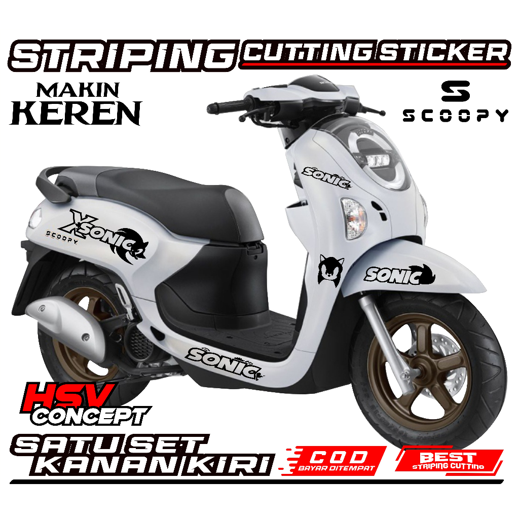 STRIPING CUTTING STICKER SCOOPY 2025 NEW LIS VARIASI AKSESORIS ALL SCOOPY