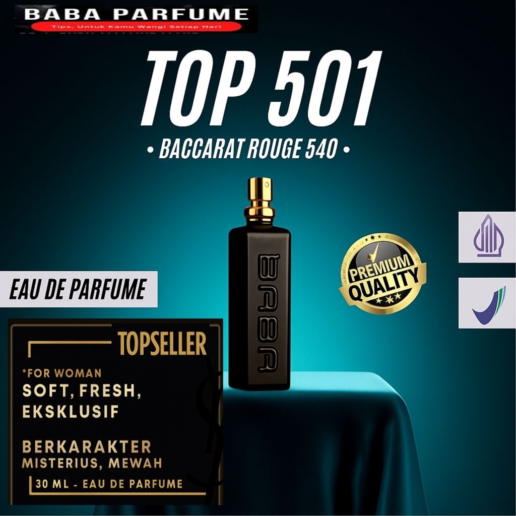 BABA Parfume Top Seller Original Aroma Baccarat Top 501 Parfum Wanita Pria Tahan Lama