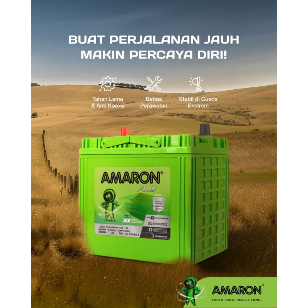 Aki AMARON HILIFE FLO 50B20L Aki mobil Mobilio Aki kering NS40ZL 40ah