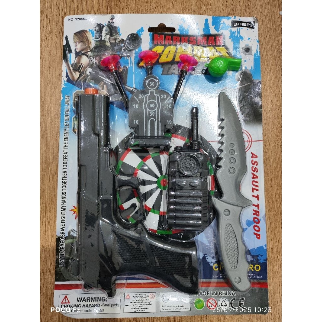 MAINAN ANAK PISTOL DENGAN PELURU KARET DAN WALKIE TALKIE...MURAH