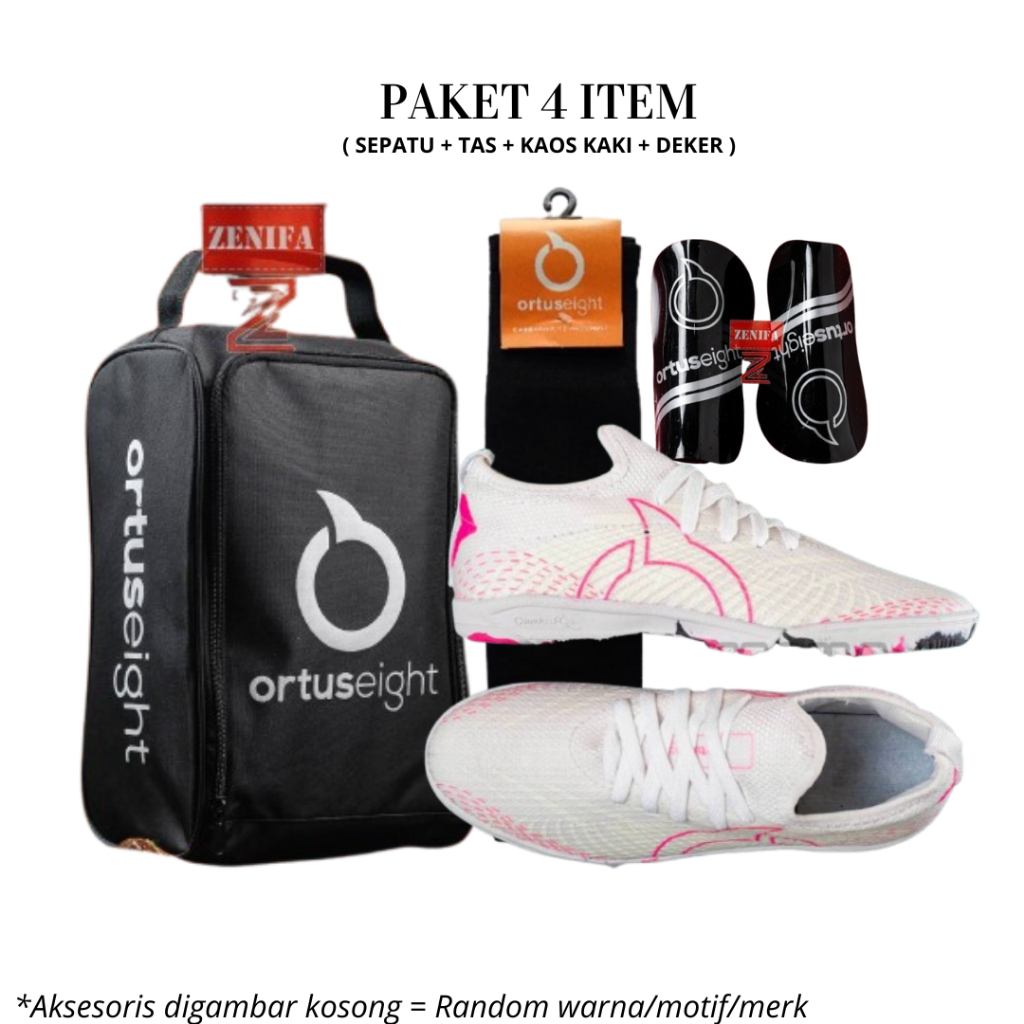 Sepatu Futsal Ortuseight Catalyst Liberte V2 Fg Semi Boots Putih Pink