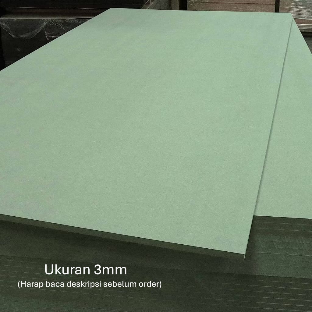 (HARAP BACA DESKRIPSI) HMR MDF Hijau Tahan Air 3mm I Ukuran 122 x 244 CM