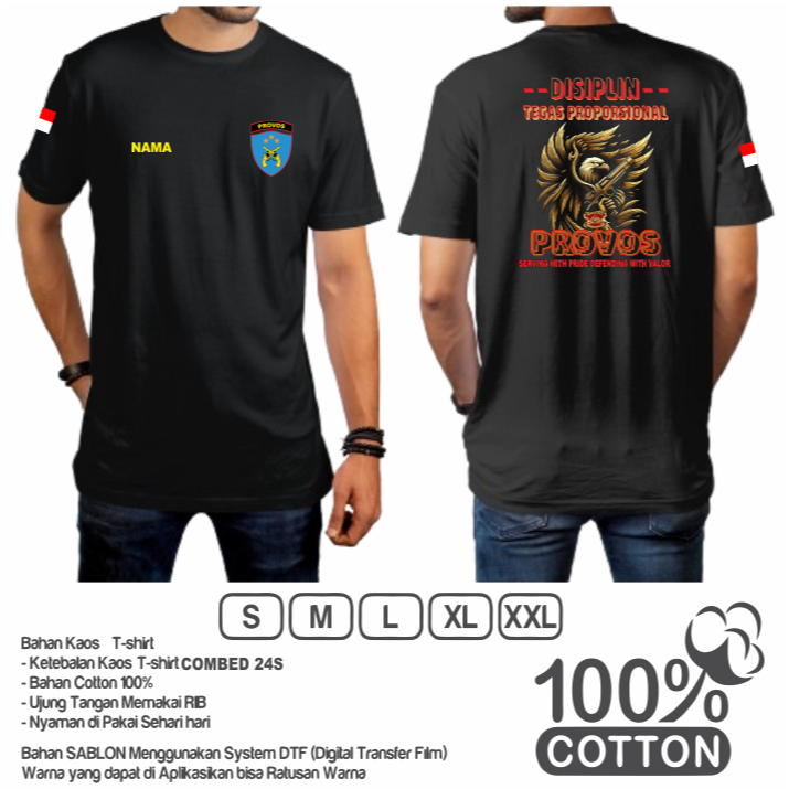 kaos lengan pendek PROVOS terbaru/baju T-Shirt provos polri