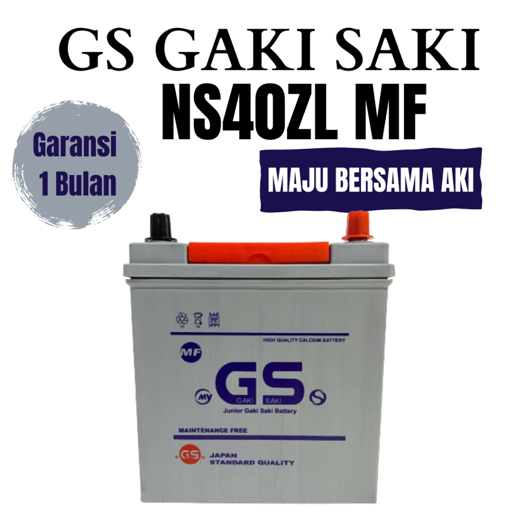 Aki GS GAKISAKI GOLDSHINE Mobil Datsun Go NS40ZL Aki Kering 38Ah