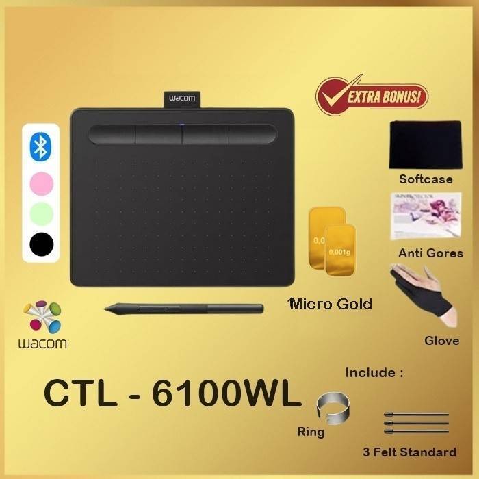 Wacom Intuos Medium Wireless CTL-6100WL Bluetooth CTL 6100 CTL6100
