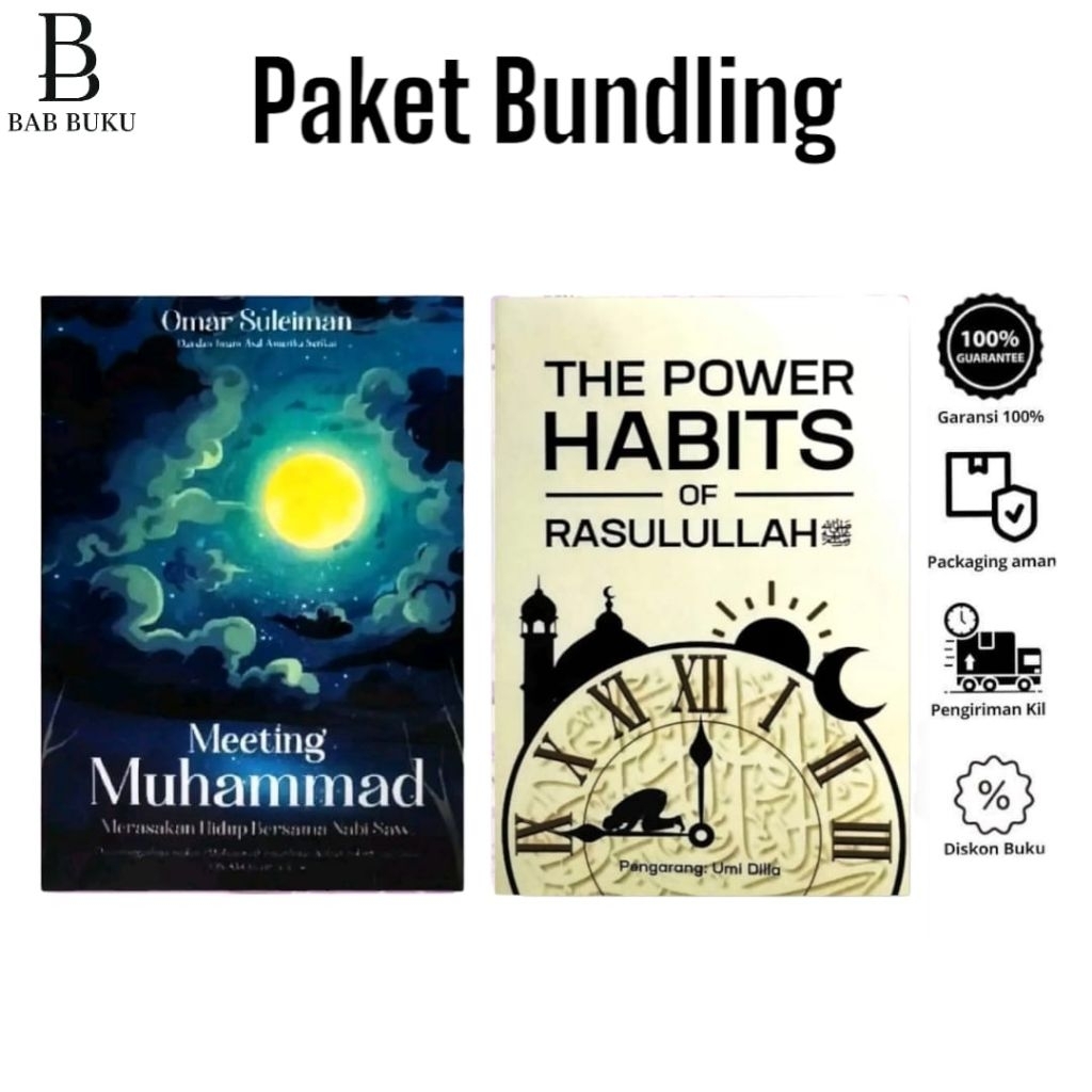 Paket Bundling Isi 2 Buku - Meeting Muhammad - The Power Habits Of Rasulullah