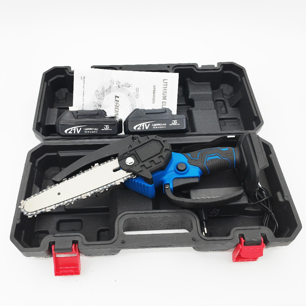 Chainsaw 6inch Gergaji Pemotong Kayu Gergaji Listrik Handheld chainsaw baterai gergaji baterai