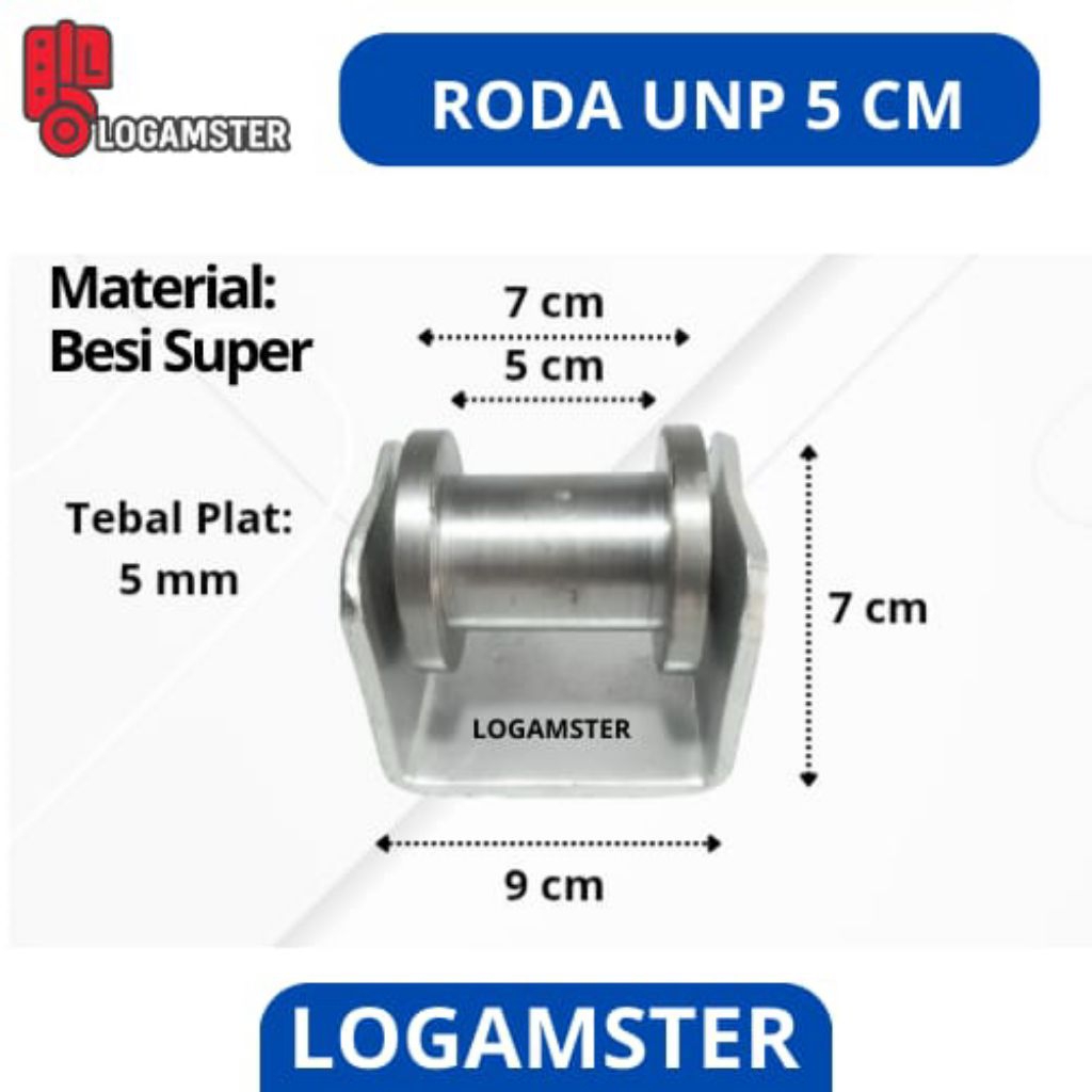 (PROMO) RODA PAGAR UNP 5CM BESI SUPER
