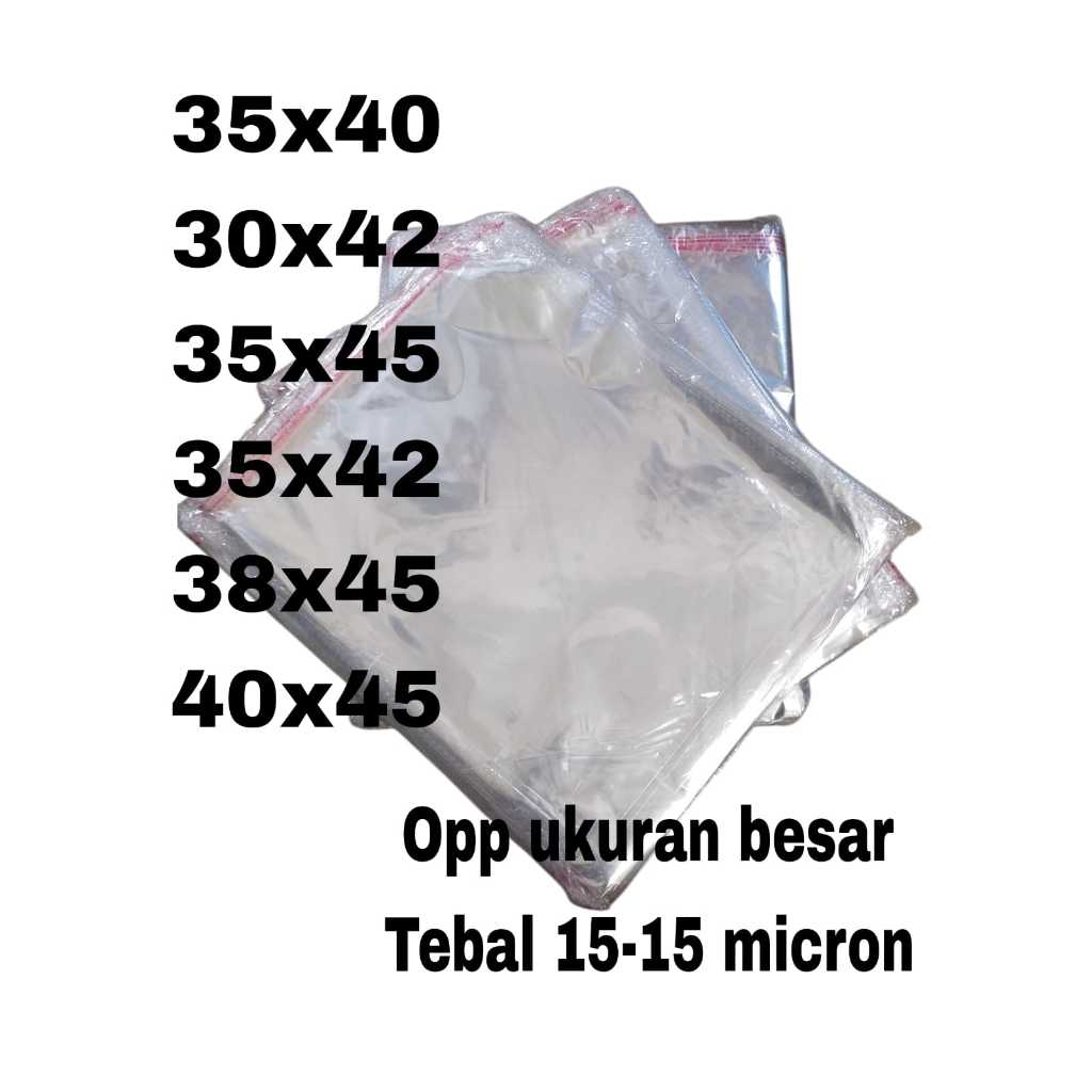 35x40/30x42/35x45/35x42/38x45/40x45/30x45 04 15 MICRON | PLASTIK OPP SEAL 100 PCS | PLASTIK OPP BAJU