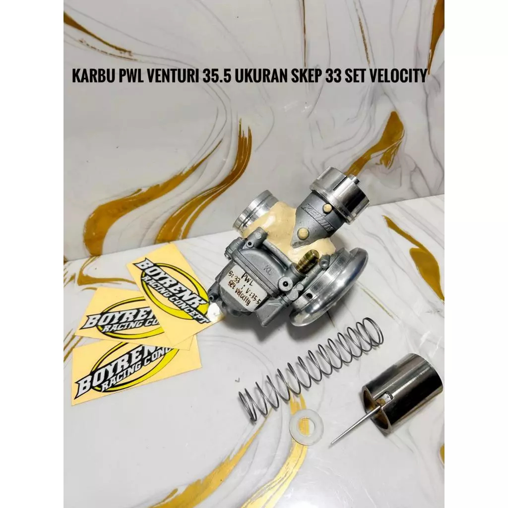 KARBU KARBURATOR NINJA PWL REAMER SKEP 34 VENTURI 35.5 SET VELOCITY - BOYRENK RACING CONCEPT