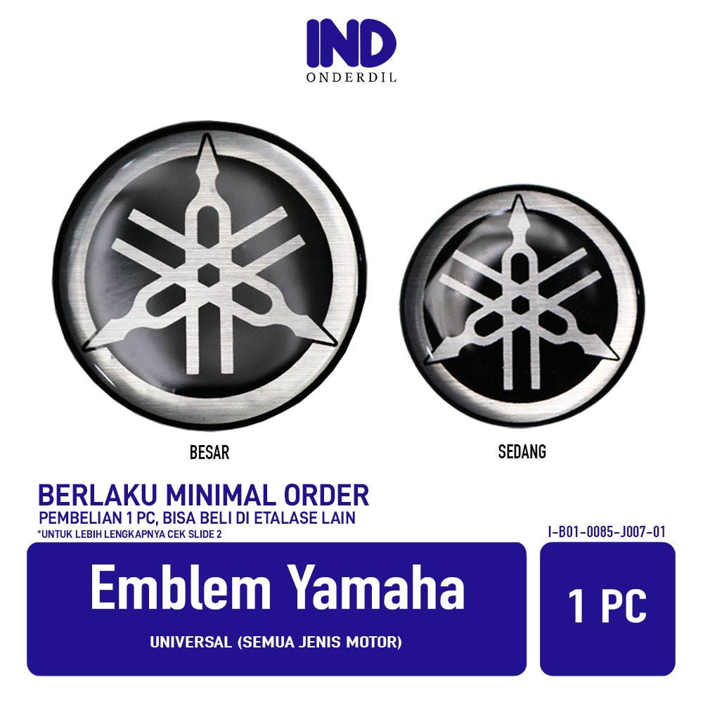 PARTAI Emblem Yamaha Universal Semua Jenis Motor R15 & R25 & MT 25 & XSR 155 & Jupiter Z & Jupiter M