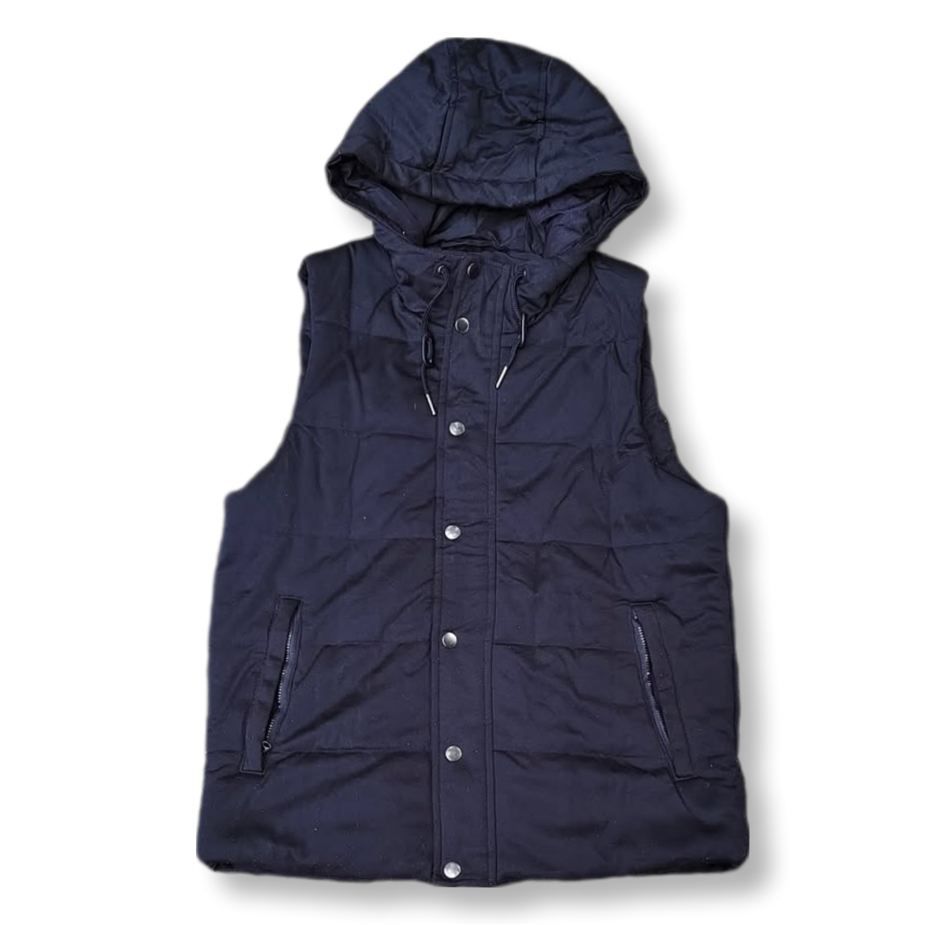 GU BLACK VEST HOODIE JACKET | OUTER | MNZA 2