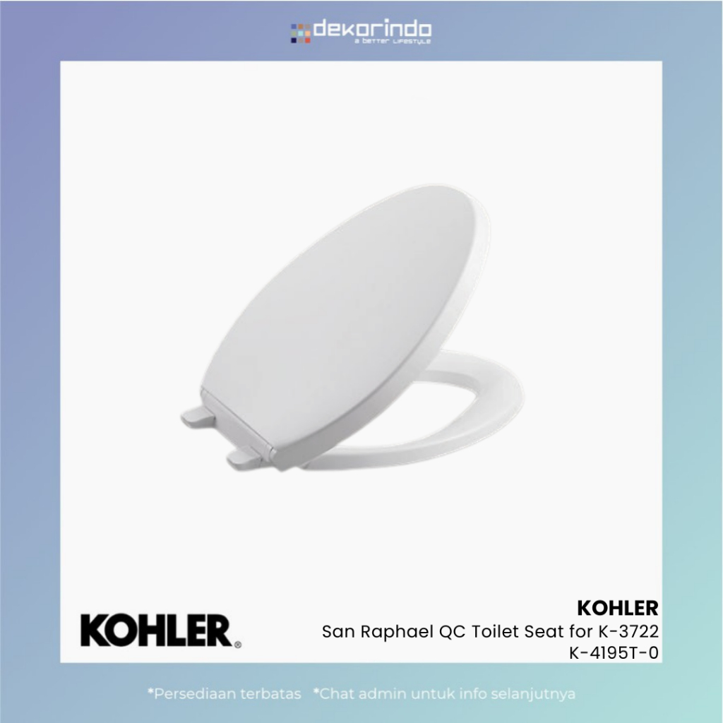 KOHLER - SAN RAPHAEL QC TOILET SEAT FOR K-3722 - K-4195T-0
