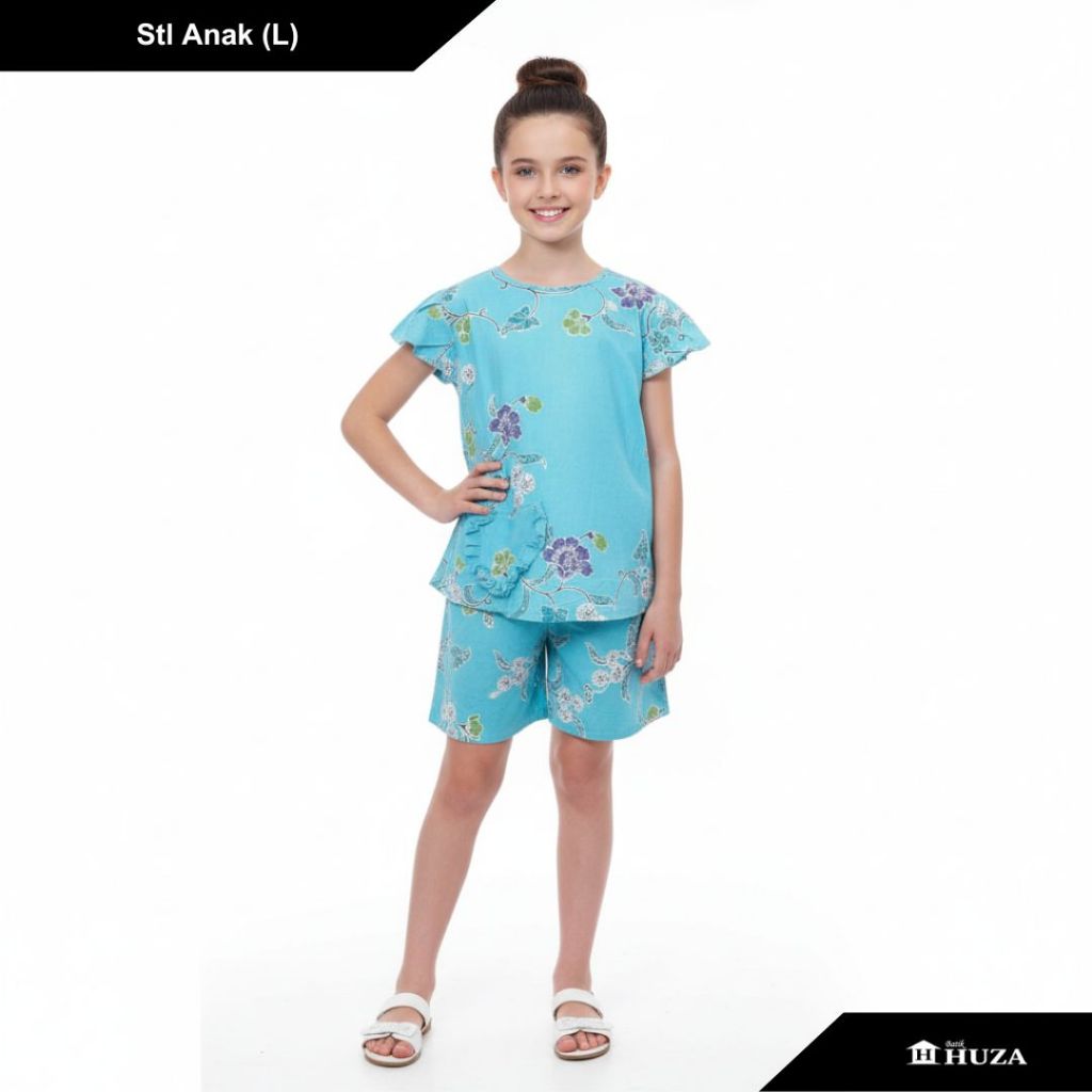 Batik Huza Setelan Anak Lengan Pendek Stl Anak (L)